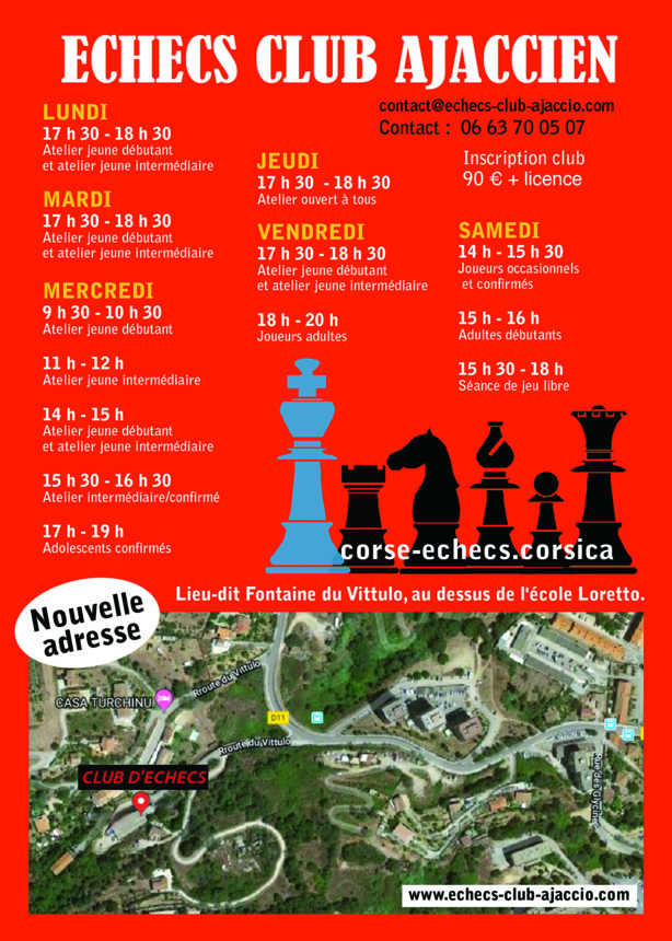 Horaires pour la nouvelle saison