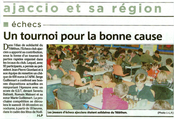 Un tournoi pour la bonne cause