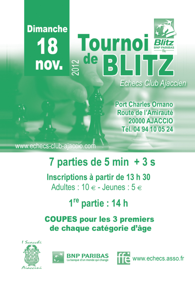2ème TOURNOI MENSUEL DE BLITZ "BNP PARIBAS"