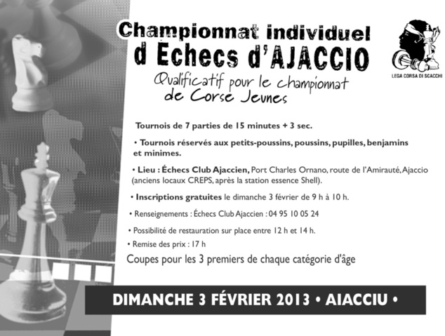 QUALIFICATIF CHAMPIONNAT DE CORSE INDIVIDUEL "JEUNES" D'AJACCIO