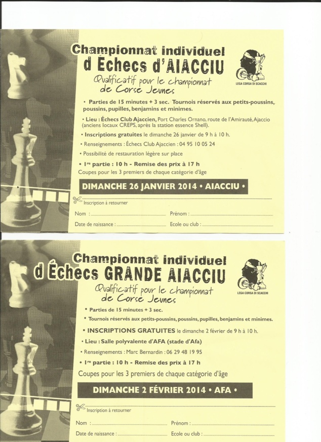 CHAMPIONNAT DE CORSE JEUNES CHAMPIONNAT DE CORSE JEUNES