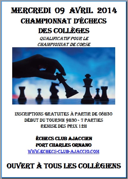  CHAMPIONNAT 2014 DES COLLEGES DU PAYS AJACCIEN