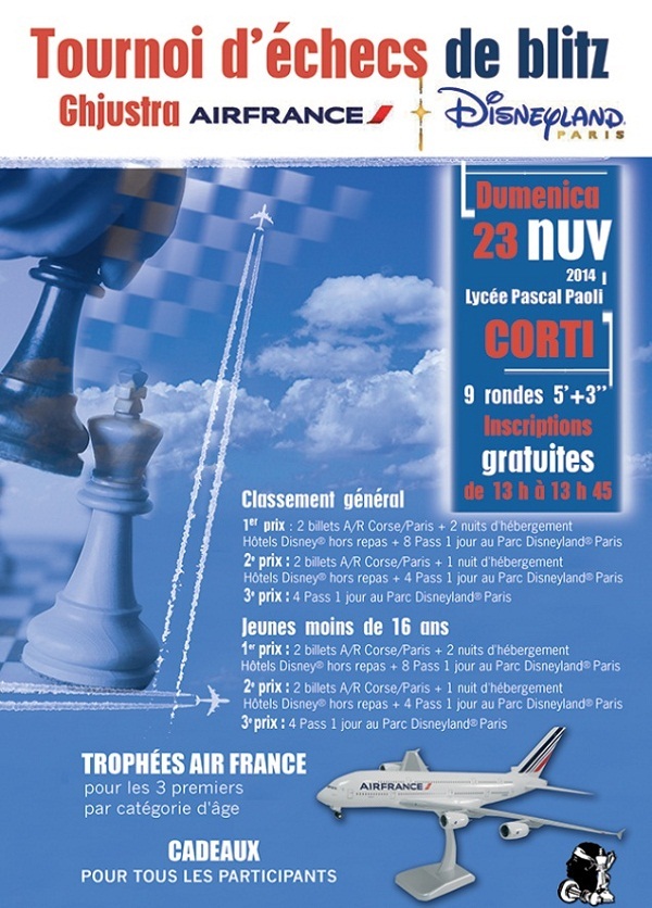 Assemblée Générale di a lega corsa di scacchi è Ghjustra Air France