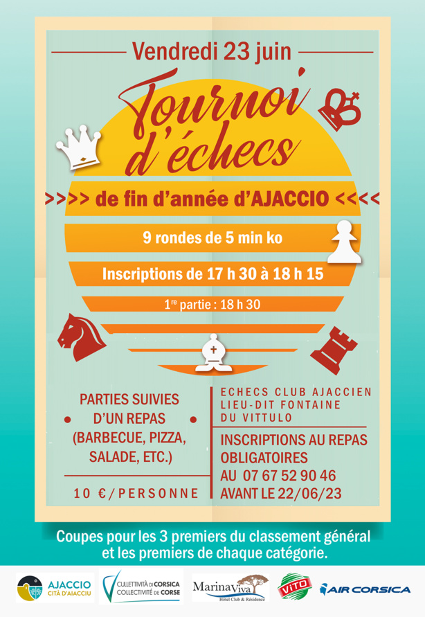 TOURNOI DE BLITZ I SCACCHI AIACCINI TOURNOI DE BLITZ I SCACCHI AIACCINI