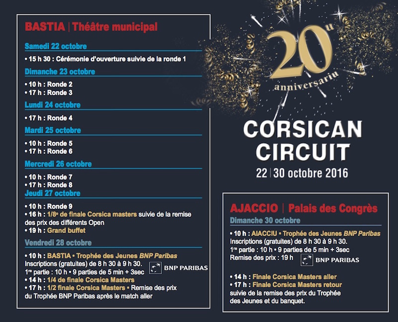 Corsican Circuit, des vacances échiquéennes!