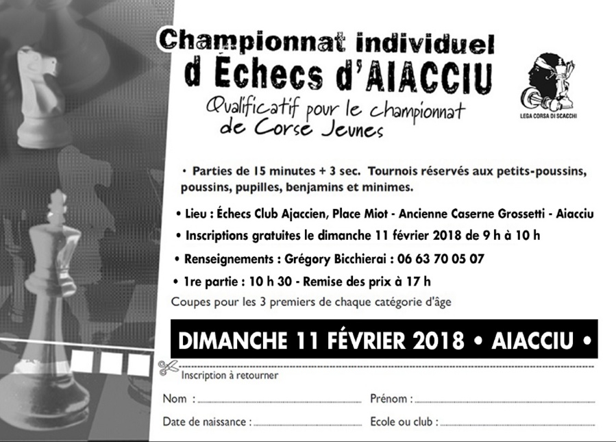 Qualificatif du championnat corse jeune dimanche 11 février