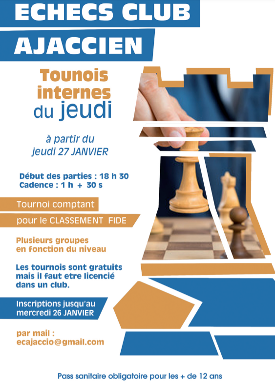 Tournois internes du jeudi ! Inscrivez-vous !