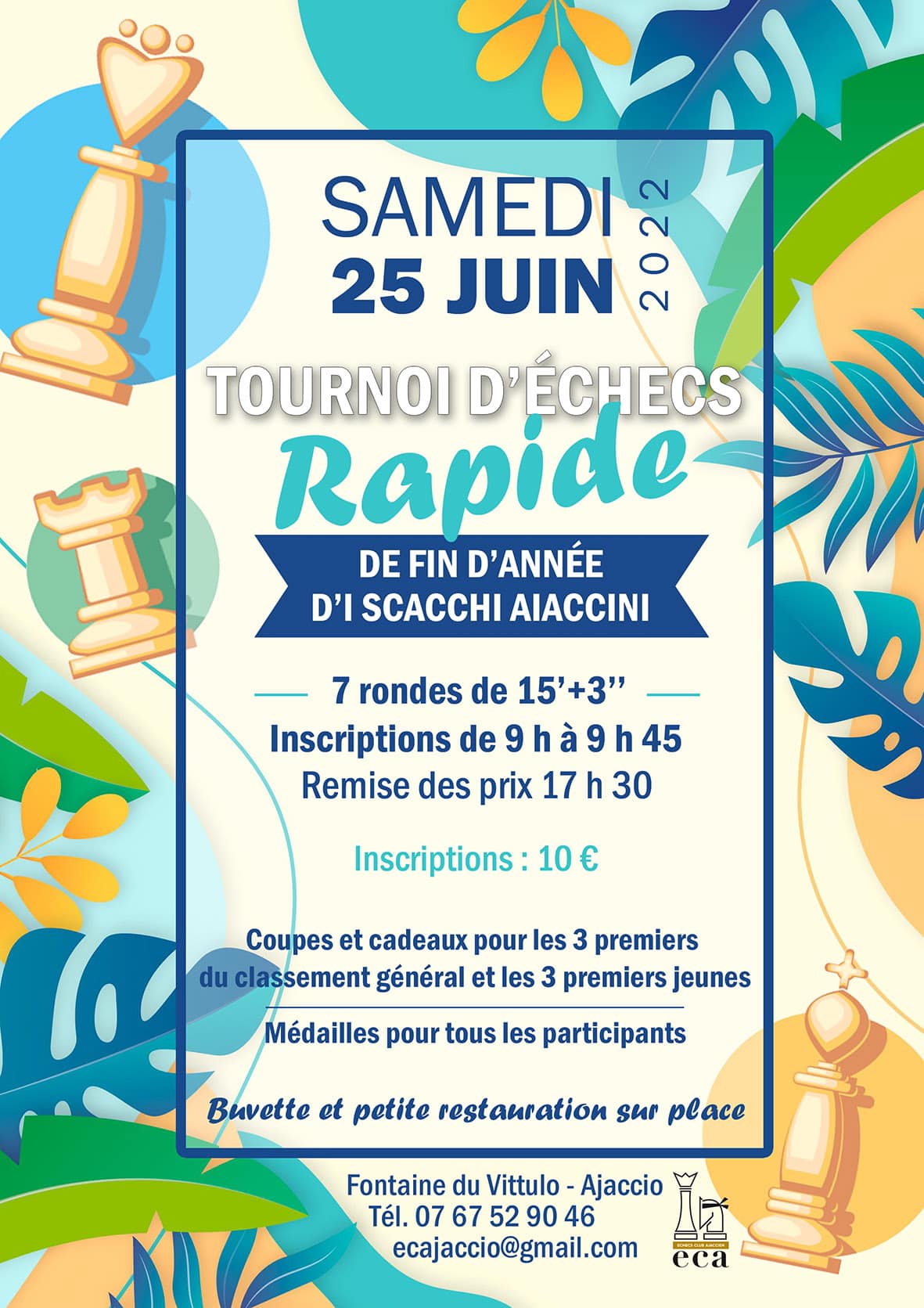 Tournoi d'échecs Rapide de fin d'année du club