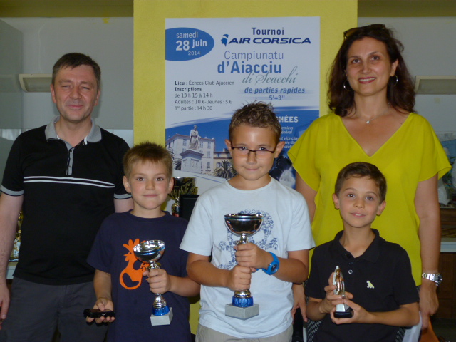 Le podium des moins de 8 ans