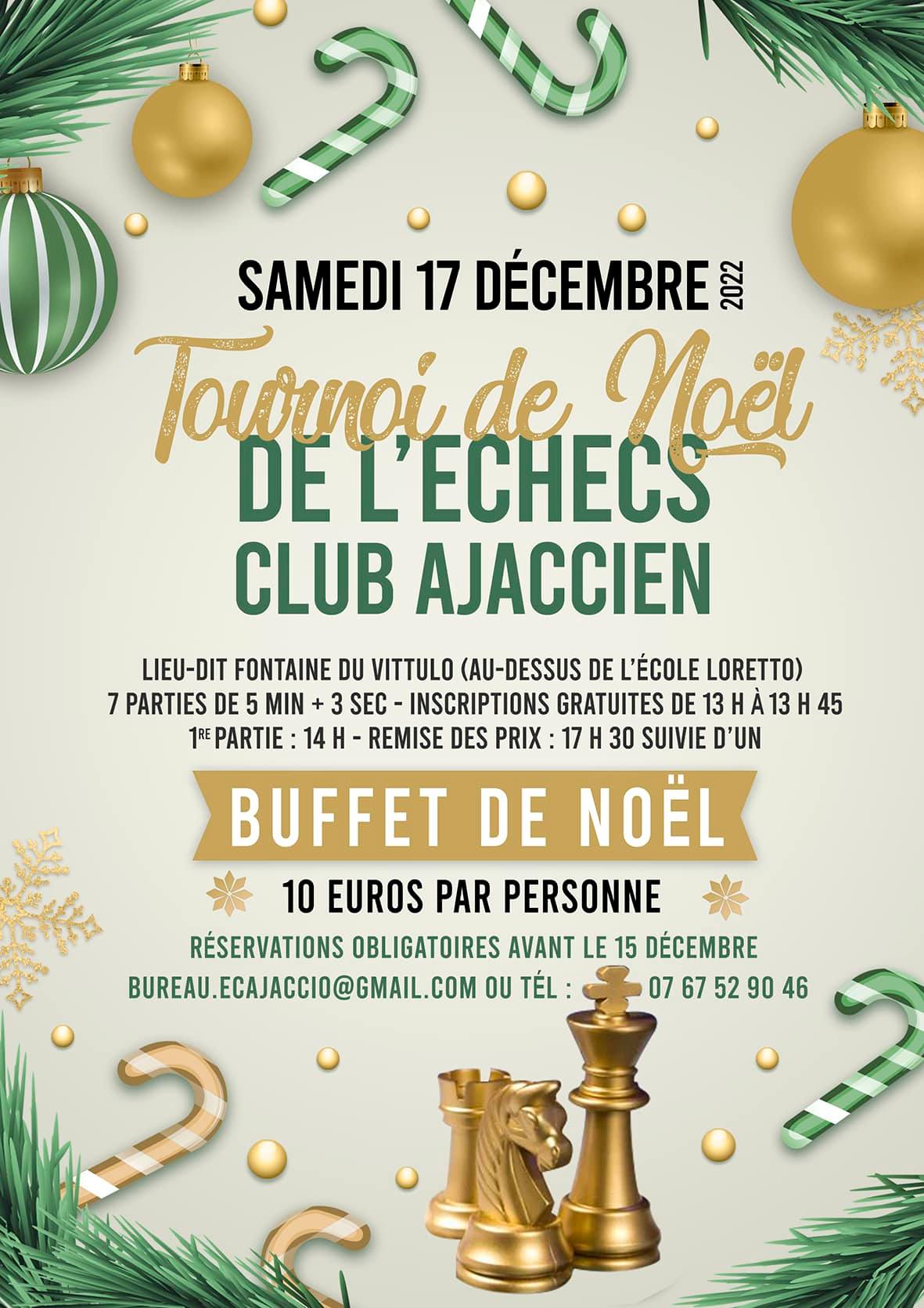 Tournoi de Noël de L'Echecs Club Ajaccien