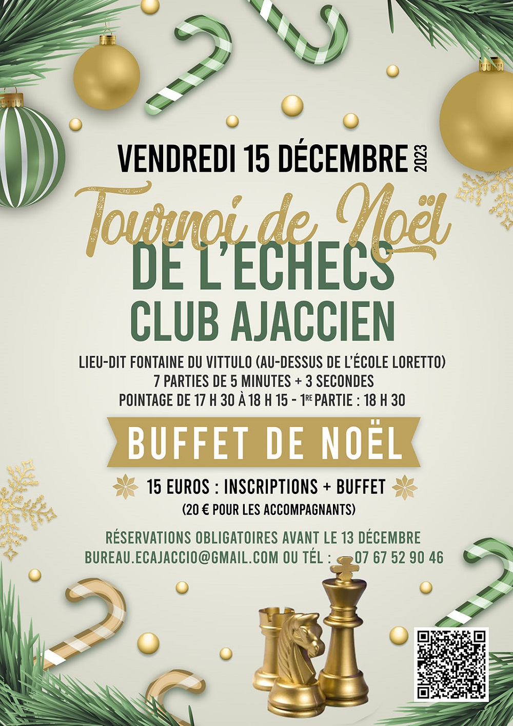 Tournoi de Noël de l'Echecs Club Ajaccien