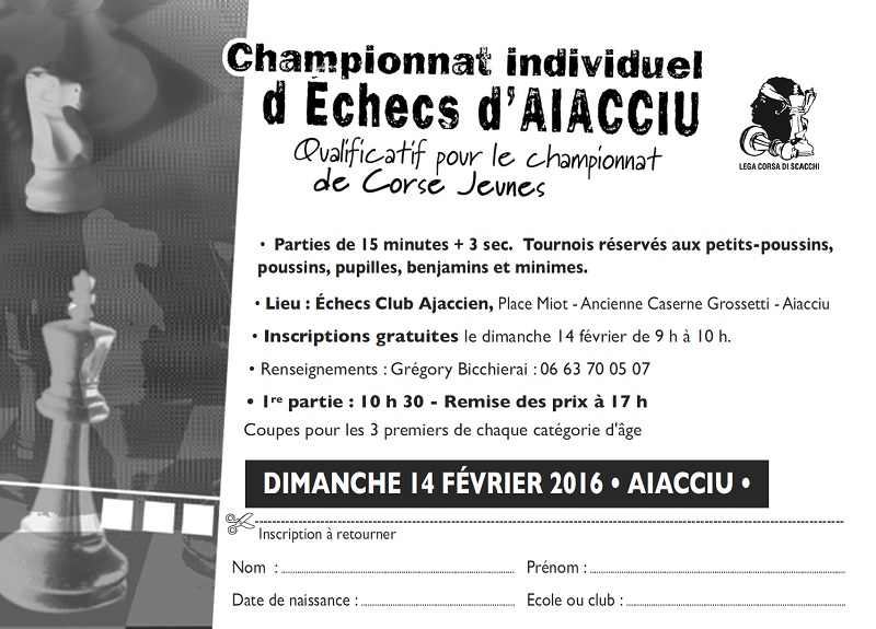 Ajaccio: les qualificatifs pour le Championnat de Corse des jeunes ce dimanche 14 février